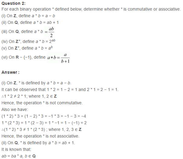 NCERT Solutions Class 12 Maths Chapter 1 Relations and Functions ...