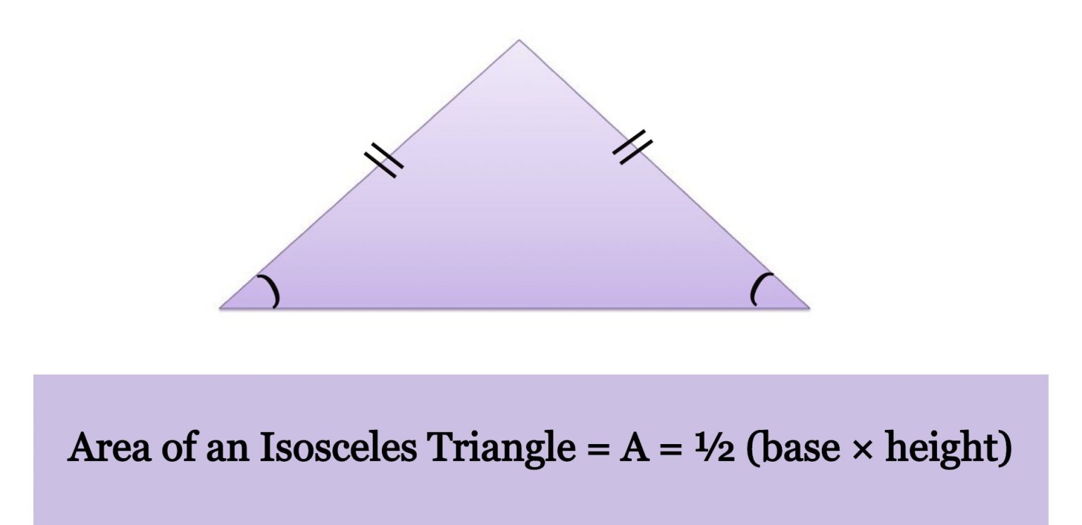 isosceles triangle formula area