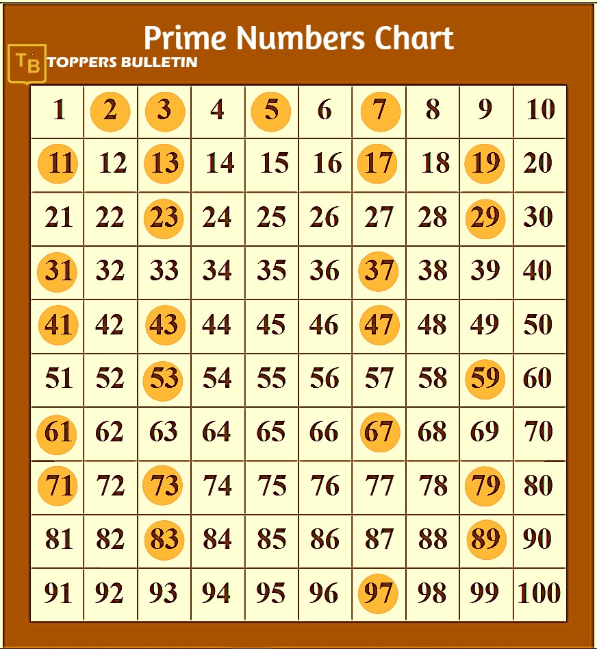 prime numbers list up to 100