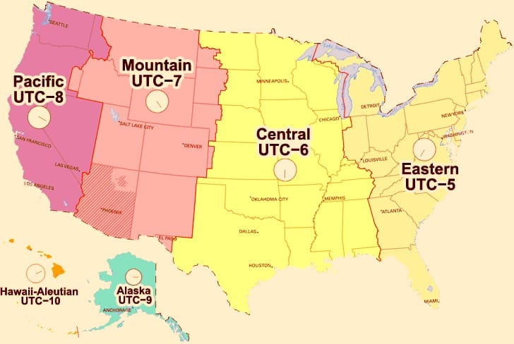 How Many Time Zones In USA Toppers Bulletin